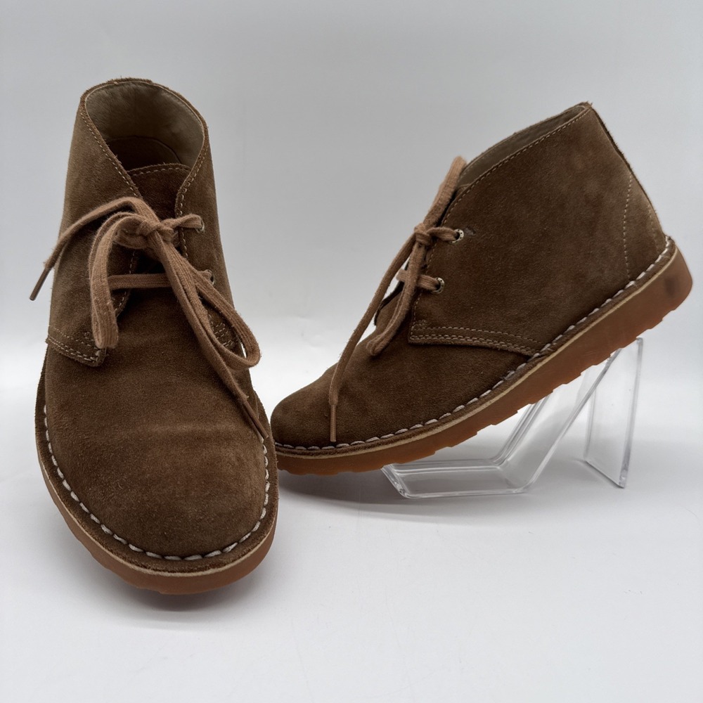 L.L. BEAN Brown Leather Stonington Chukkas Boots Lace Up‎ Shoes Size 7.5 Women's